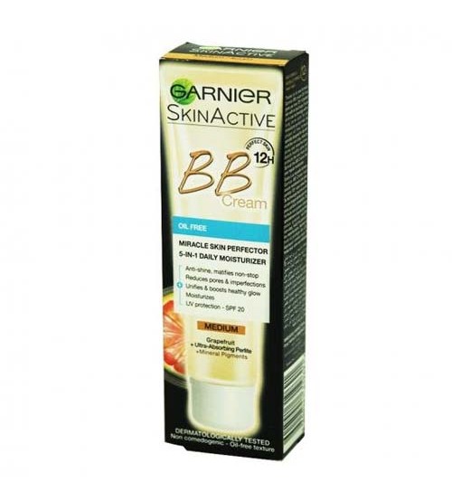 Garnier SkinActive BB Cream Oil Free Miracle Skin Perfector 5in1 Medium Spf20